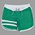 Bermuda Men's Physique Curta Esmeralda com Branco e Listras - Imagem 1
