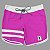 Bermuda Men's Physique Curta Pink Flúor com Branco e Listras - Imagem 1