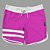 Bermuda Men's Physique Curta Pink Flúor com Branco e Listras - Imagem 1