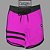 Bermuda Men's Physique Longa Pink Flúor com Preto e Listras - Imagem 1
