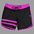 Bermuda Men's Physique Curta Preta com Pink Flúor e Listras - Imagem 1