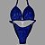 Biquíni Fit Model NPC – Azul com Preto Brilhante Holográfico - Imagem 1
