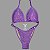 Biquíni Fit Model NPC – Lilás Brilhante Holográfico - Imagem 1
