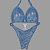 Biquíni Fit Model NPC – Azul Bebê Brilhante Holográfico - Imagem 2