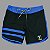 Bermuda Mens Physique Curta – Preta com ìndigo e listras – 34 - Imagem 1