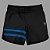 Bermuda Men's Physique Curta Preta com Listras Indigo - Imagem 1