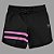 Bermuda Men's Physique Curta Preta com Listras Rosa Claro - Imagem 1