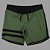 Bermuda Men's Physique Curta Verde Militar com Preto e Listras - Imagem 1