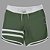 Bermuda Men's Physique Curta Verde Militar com Branco e Listras - Imagem 1
