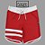 Bermuda Men's Physique Longa Vermelha com Branco e Listras - Imagem 1