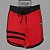 Bermuda Men's Physique Longa Vermelha com Preto e Listras - Imagem 1