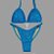 Biquíni Fit Model NPC – Azul Turquesa Brilhante Holográfico - Imagem 1