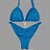Biquíni Fit Model NPC – Azul Turquesa Brilhante Holográfico - Imagem 2