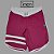 Bermuda Men's Physique Longa Cereja com Branco e Listras - Imagem 1