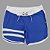 Bermuda Men's Physique Curta Azul Royal com Branco e Listras - Imagem 1