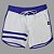 Bermuda Men's Physique Curta Branca com Azul Royal e Listras - Imagem 1