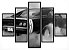 Quadro Mosaico 5 Partes Dodge Charger Moldura Preta Art e Cia - Imagem 1