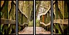 Quadro Mosaico 4 Partes Reto Ponte Na Floresta Art e Cia Preto - Imagem 1