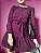 Vestido manga longa poá - Vinho - Imagem 4