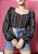 Cropped floral - Preto - Imagem 1