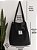 Bolsa ecobag em veludo - Preta - Imagem 5