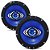 Kit 4 Alto Falante Hurricane Linha Class Quadriaxial 6 Polegada Bobina Simples 130w Rms Preto e Azul - Imagem 2