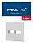 PLACA 4X4 1+1 POSTO BRANCA  618511BC PIAL PLUS+ LEGRAND - Imagem 1