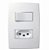 CONJUNTO INTERRUPTOR SIMPLES COM TOMADA 2 POLOS + TERRA 10 A 250 V PADRÃO BRASILEIRO 615074 BRANCO PIAL LEGRAND - Imagem 1