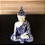 Buda da Iluminação (Bhumisparsha Mudra) Azul e Branco 11cm - Imagem 4