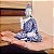Buda da Coragem (Abhaya Mudra) Azul e Branco 11cm - Imagem 2