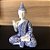 Buda da Coragem (Abhaya Mudra) Azul e Branco 11cm - Imagem 5