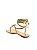 Schutz Sandália Rasteira Logo Tiras Dourada S0116802070004 - Imagem 2