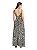 Morena Rosa Vestido Longo Decote V Abertura Lateral Preto / Branco 117616 - Imagem 2