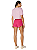 Alto Giro Shorts Recortes Tule Regulagem Cós | Pink 2412001 - Imagem 2