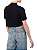 Calvin Klein Camiseta Fem Cropped Silk Logo Gola | Preta Bc930 - Imagem 2