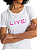 Live Tshirt  Icon Confort | Branco | Pink Neon P1153 - Imagem 3