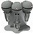 Batedor de  Milk Shake Skymsen, Copo Inox com 3 Hastes - Imagem 1