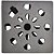 Grelha Rotativa Quadrada Cromada 9,4 X 9,4 Cm - Astra - Imagem 2
