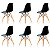 Conjunto 6 Cadeiras Charles Eames Eiffel DSW - Preta - BRS - Imagem 1