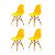 Conjunto 4 Cadeiras Charles Eames Eiffel DSW - Amarela - BRS - Imagem 1