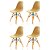 Conjunto 4 Cadeiras Charles Eames Eiffel DSW - Mocha - BRS - Imagem 1