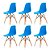 Conjunto 6 Cadeiras Charles Eames Eiffel DSW - Azul - BRS - Imagem 1