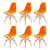 Conjunto 6 Cadeiras Charles Eames Eiffel DSW - Laranja - BRS - Imagem 1