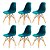 Conjunto 6 Cadeiras Charles Eames Eiffel DSW - Azul Escuro - BRS - Imagem 1