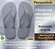 Chinelo com sola branca e tiras prata slins feminino - Imagem 1