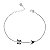 Pulseira Ródio Branco Flecha Cravejada com Zircônias Negras - Imagem 1