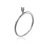 Anel Ródio Branco Solitário Fino com Zircônia - Imagem 1