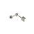 Brinco Prata 925 Piercing Seta Cravejada com Zircônia - Imagem 1