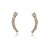Brinco Banhado Ear Cuff Cravejado com 7 Zircônias - Imagem 1