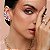 Brinco Banhado Ear Cuff Com Cristais Rosa e Lilás - Imagem 2